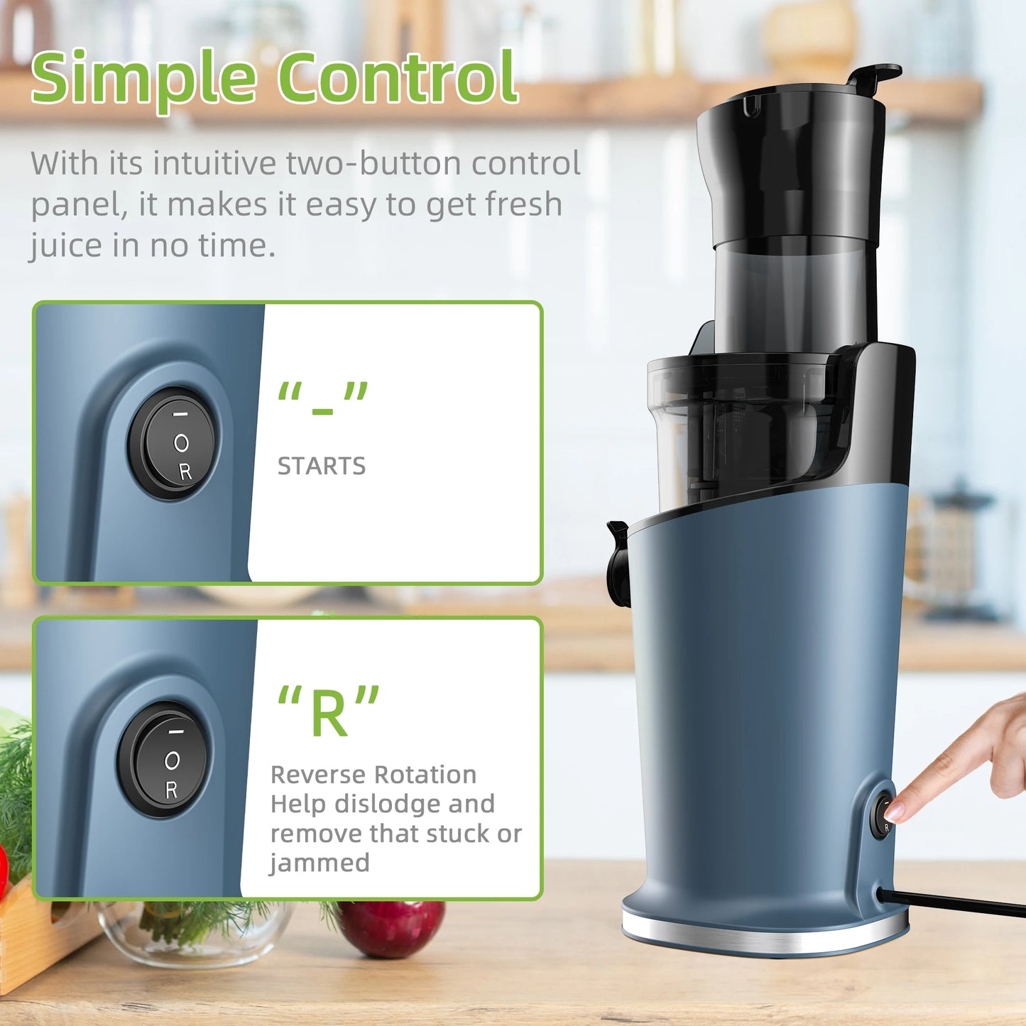 Juicezo Cold Press Slow Juicer 200W