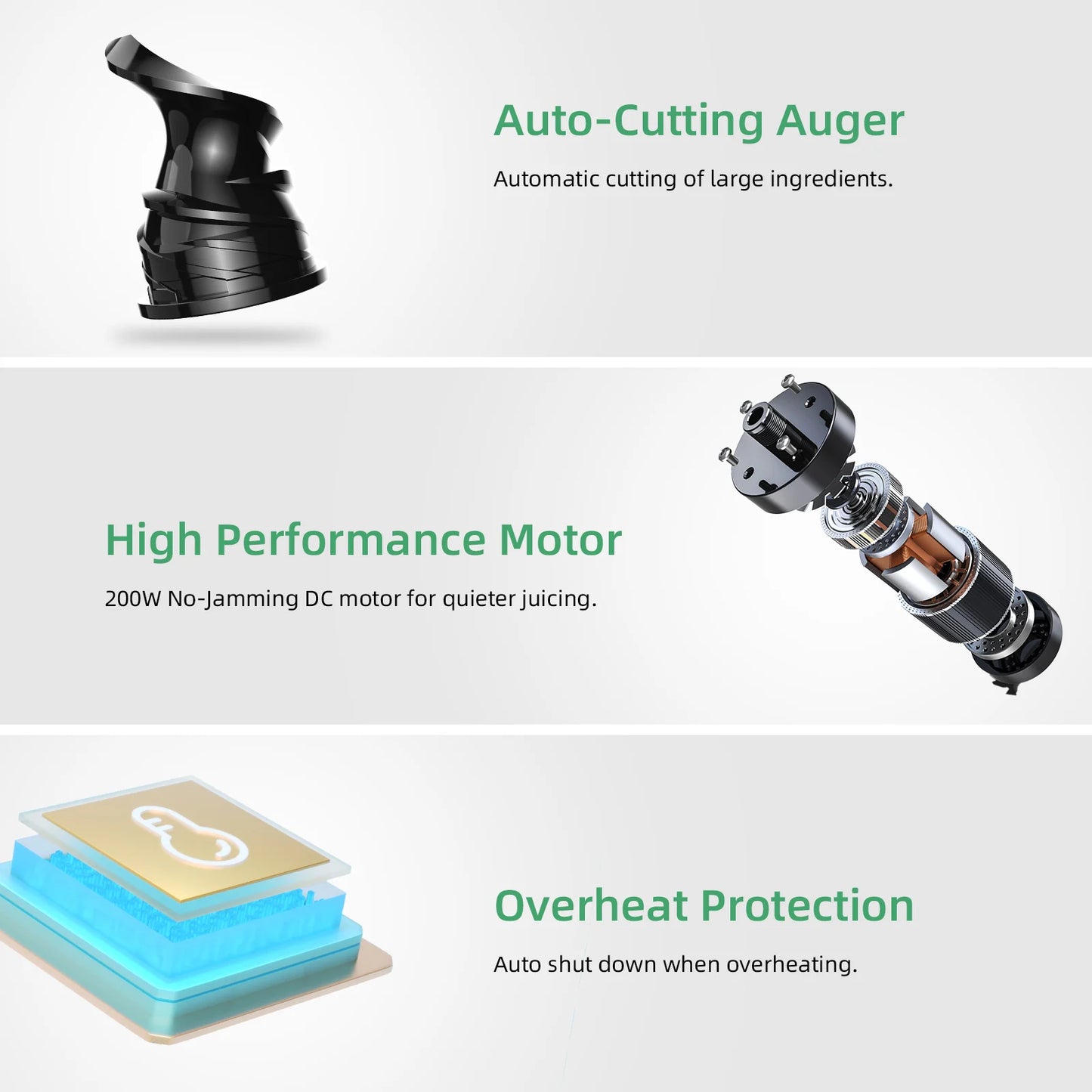 Juicezo Cold Press Slow Juicer 200W